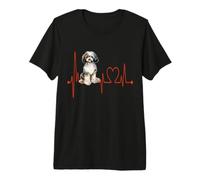 Papipoo Dog Heartbeat ECG Mis Perros Son mis Cardio Camiseta Premium