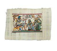 Papiro Egipcio Artesanal, Escena de Caza en los Pantanos, Pintura a Mano, Arte del Antiguo Egipto, 22x33 cm, Decoración de Pared