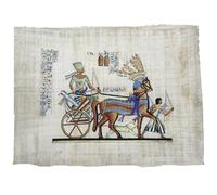 Papiro Egipcio Original de Ramsés II en su Carro de Guerra, 33x44 cm