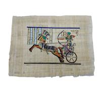 Papiro Egipcio Original del Carro de Guerra, Pintado a Mano, 22 x 33 cm, Arte Tradicional Egipcio