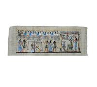 PAPIRO EGIPCIO ORIGINAL del Juicio Final, hecho y pintado a Mano en Egipto, Decoración del Antiguo Egipto, Papiro de Hunefer. 35x80 cm
