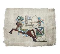 Papiro Egipcio Original Envejecido de Ramsés II contra los Enemigos, 33x44 cm