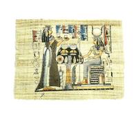 PAPIRO EGIPCIO ORIGINAL hecho de la misma planta del papiro y pintado a mano en Egipto. Papiro de la diosa Hathor. Ref.10H-E