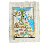 Papiro Egipcio Original, Mapa Arqueológico del Antiguo Egipto, Pintado a Mano, Tesoros del Nilo, Decoración Histórica, 22x33 cm
