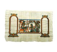 Papiro Papyrus Egipcio Original de TutAnkAmón con su Mujer para Poner 2 Nombres en jeroglífico del Antiguo Egipto. Mide 22 x 33 cm