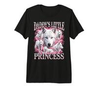 Papis Pequeña Princesa Lobo Divertido Gay LGBTQ Camiseta Premium
