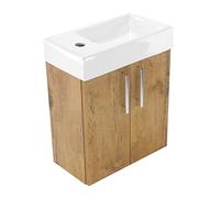 Paplinskimoebel Armario Pequeño Para Lavabo Con Lavabo 41 x 50 x 22 cm, Colgante Para Cuarto de Baño, Para Invitados, 20 cm de Profundidad