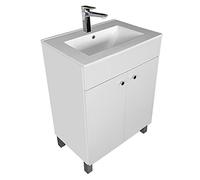 Paplinskimoebel - IGA Mueble Auxiliar de Baño con Lavabo - 60 x 84 x 40 cm, Bajo Mueble para Cuarto de Baño (60 cm, Blanco)