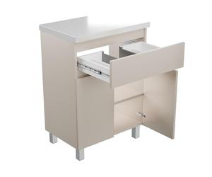 paplinskimoebel - Mueble de baño Ariza Top, suspendido o de pie, 60 cm de Ancho, sin Lavabo, con cajón, para lavabos de sobre encimera - Cachemira Mate
