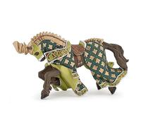 Papo-39923-Caballo Campeón del Dragón [Importado de Alemania] 39923,papo Drache, Tiere Figura, Color Verde-marrón-Beige