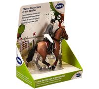 Papo 51561 Competition horse with rider, FOALS AND PONIES Figurine, multicolour