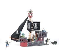 PAPO - Barco De Fantasía 3+ Años - Barco De Madera Multicolor - Plataforma De Juego De Piratas Y Corsarios - Entorno De Juego De Madera - Juguete Infantil Coleccionable