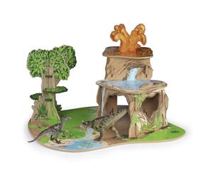 Papo - Coffret La Terre Des Dinosaures Avec 2 Figurines para Niños a Partir de 3 Años - Viaje prehistórico y Aventura educativa