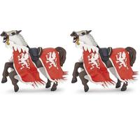 Papo - Figura Caballo del Rey Dragon Rojo, de plástico (2039388.0) (Paquete de 2)
