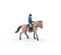 Papo - Figura de Caballo de Paseo y su Jinete Realista - 3 Años + - Colección Mundo Ecuestre - Juego Creativo Paseo a Caballo - Idea de Regalo Juguete para Niña y Niño