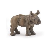 Papo -Figuras pintadas a Mano -Vida Silvestre-Cría rinoceronte-50035-Coleccionable -para Niños y Niñas de 3 Años o Más