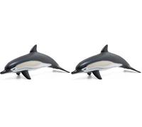 Papo - Figura de Delfín Común Realista - 3 Años + - Colección Universo Marino - Juego Educativo Animales Marinos - Idea de Regalo Juguete para Niña y Niño (Paquete de 2)