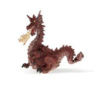 Papo - Figura de Dragón Rojo con Llama Realista - 3 Años + - Colección Mundo Encantado - Juego Creativo Dragón de Fuego - Idea de Regalo Juguete para Niña y Niño