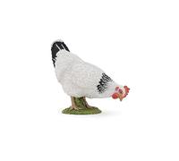 Papo picoteando Animals, craquelure, Color Figura de gallina Blanca Picante, la Vida en la Granja, Multicolor, 6,5 x 2,5 x 4,9 cm (51160)