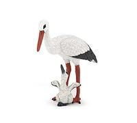 Papo -Figuras pintadas a Mano -Vida Silvestre-Cigüeña y bebé-50159-Coleccionable -para Niños y Niñas de 3 Años o Más