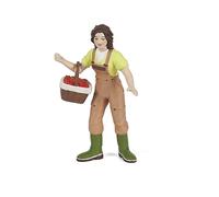 Papo - Figura de Granjera con Cesta Realista - 3 Años + - Colección Vida en la Granja - Juego Creativo Mundo Rural - Idea de Regalo Juguete para Niña y Niño