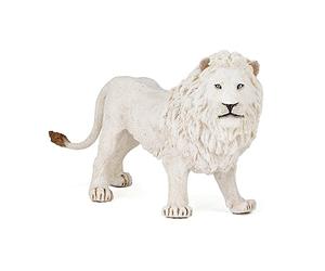 Papo Figura de León Blanco Juguete, Colección Vida Salvaje, Niños 3+ | Juego educativo para descubrir felinos poco comunes | 14.5 x 4.7 x 8.2 cm | pintada a mano | regalo para niños de hoy mismo