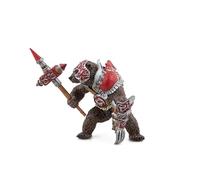 Papo - Figura de Oso mutante, Juguete de Guerrero de fantasía Pintado a Mano para niños a Partir de 3 años - 36044 - Oso blindado con maza y Garras - Colección Fantasy & Medieval