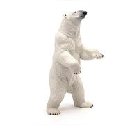 Papo-Standing Polar Bear Wild Animal Kingdom Tiere Figura, Liso, Color 50172