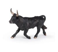 Papo Figurita de granja Taureau Camarguais, pintada a mano, realista y duradera, 13×3,5×9,3 cm