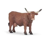 Papo - Figura de Vaca Salers Realista - 3 Años + - Colección Vida en la Granja - Juego Educativo Mundo Agrícola - Idea de Regalo Juguete para Niña y Niño