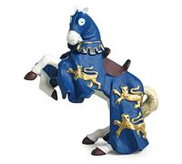Papo - Figura del Caballo del Rey Richard Azul Realista - 3 Años + - Colección Fantástico y Medieval - Juego Creativo Universo de Caballeros - Idea de Regalo Juguete para Niña y Niño
