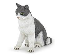 Papo -Figuras pintadas a Mano -Perros, Gatos y Cats-Gato sentado-54033-Coleccionable -para Niños y Niñas de 3 Años o Más
