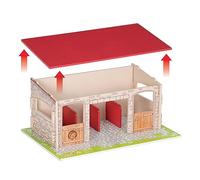 Papo Figurine 60104-Cuadra de Juguete, Color Rojo-Beige (60104)