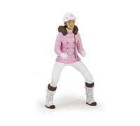 Papo- Winter Riding Girl Figura, Color rosa - blanco (52011)