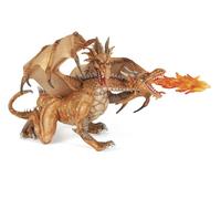 Papo France 38938 Dragón Dorado De Dos Cabezas Action Figure
