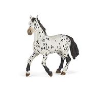 Papo France- Caballo Appaloosa Negro papo Animaux Figura, Estampado de Animales, Multicolor, Talla única (2051539)