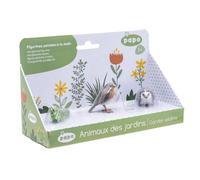 Papo France Set de 3 Figuras - Animales de jardín - La Oruga, el Erizo y el pájaro