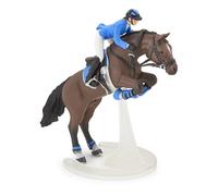 PAPO Horse and Ponies Jumping Horse with Riding Girl Toy Figure, Multi-colour (5