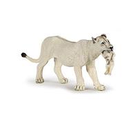 Papo- Lionne Blanche Avec lionceau Animaux Figura, Color Blanca (50203)