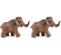 Papo - Mamut Joven, Figura de Dinosaurio Pintada a Mano (2055025) (Paquete de 2)