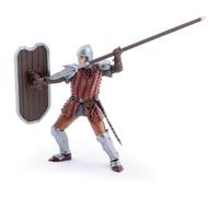 PAPO -Pintado -Figurine -Bnight -Fantasy -Knight con jabalina -39756 -coleccionable -para nios -adecuado para nios y nias -de 3 aos multicolo