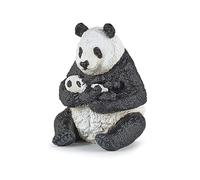 PAPO Toys 2050196 - Figura Panda Sentado con Bebe (Plastico)