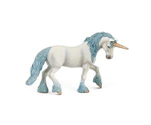 Papo - Unicornio mágico, Figura con diseño Mundo de Hadas, Color Azul, 38824