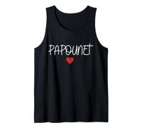 Papounet Cœur Fête des Pères Regalo Papa Aimé Camiseta sin Mangas