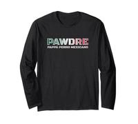 PAPPÁ PERRO MEXICANO. PAWDRE Mexican Flag. Dog Dad Manga Larga