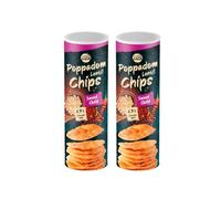 Pappadoms Chips Sweet Chilli 70 g Pack 2 unidades 2x70 g Snack crujiente estilo pappadum con toque dulce y picante suave ideal para dips y aperitivos