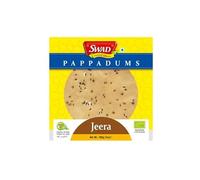 Pappadums con Comino 200 g Obleas Indias Crujientes para Aperitivo Entrante y Acompañar Curry Dhal Arroz Listos en 1 Minuto Bolsa Zip