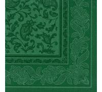 PAPSTAR 1 cartón = 8 X 20 Servilletas de Papel Desechables ''Royal Collection'' pliegue 14, 40 cm x 40 cm Color Verde Oscuro ''Ornaments 17050