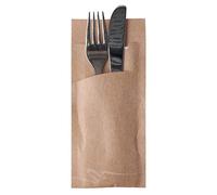 Papstar - 1 x 520 fundas para cubiertos (20 cm x 8,5 cm), color blanco, 33 x 33 cm, incluye 2 pliegues