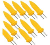 Papstar 10 unidades de soporte para mazorcas de maíz para mazorcas de maíz, pinchos para barbacoa, pinchos para barbacoa